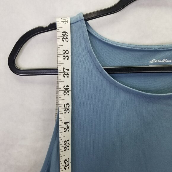 Eddie Bauer Dress Womens L Aster Sleeveless Empire Waist Blue UPF 50+ Travel NEW - Picture 14 of 16
